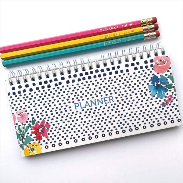 Weekplanner "bloem" met planpotlood - Afbeelding 2