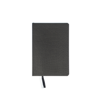 Notitieboekje A6 croc - zwart