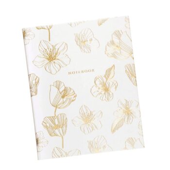 Notitieboek met gouden bloemen